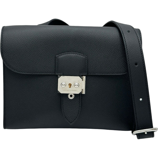 ⭐️ 黒のエルメス サック・ア・デペッシュ・ショルダーバッグ⭐️ エルメス HERMES サックアベデッシュ21 K刻印 ブラック シルバー金具