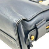 プラダ PRADA 2WAYハンドバッグ 1BA164 ネイビー ゴールド金具 レザー レディース ハンドバッグ
