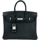エルメス HERMES バーキン25 G刻印 ブラック シルバー金具 トゴ レディース ハンドバッグ
