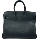 エルメス HERMES バーキン25 G刻印 ブラック シルバー金具 トゴ レディース ハンドバッグ