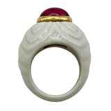 ブルガリ BVLGARI チャンドラリング ゴールド 750 ピンクトルマリン ジュエリー