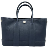 エルメス HERMES ネオガーデン23 G刻印 ブルーニュイ シルバー金具 トゴ レディース ハンドバッグ