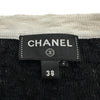 シャネル CHANEL バイカラーロングニットカーディガン P72099 ブラック コットン レディース カーディガン
