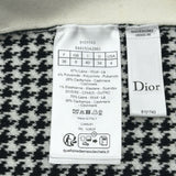 クリスチャン・ディオール Christian Dior ハウンドトゥース切替カシミヤブレンドニットジャケット 644V53A2983 ホワイト ウール レディース その他アウター