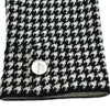 クリスチャン・ディオール Christian Dior ハウンドトゥース切替カシミヤブレンドニットジャケット 644V53A2983 ホワイト ウール レディース その他アウター