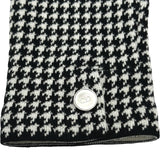 クリスチャン・ディオール Christian Dior ハウンドトゥース切替カシミヤブレンドニットジャケット 644V53A2983 ホワイト ウール レディース その他アウター
