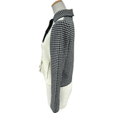 クリスチャン・ディオール Christian Dior ハウンドトゥース切替カシミヤブレンドニットジャケット 644V53A2983 ホワイト ウール レディース その他アウター