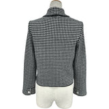 クリスチャン・ディオール Christian Dior ハウンドトゥース切替カシミヤブレンドニットジャケット 644V53A2983 ホワイト ウール レディース その他アウター