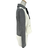 クリスチャン・ディオール Christian Dior ハウンドトゥース切替カシミヤブレンドニットジャケット 644V53A2983 ホワイト ウール レディース その他アウター