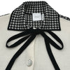 クリスチャン・ディオール Christian Dior ハウンドトゥース切替カシミヤブレンドニットジャケット 644V53A2983 ホワイト ウール レディース その他アウター