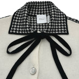 クリスチャン・ディオール Christian Dior ハウンドトゥース切替カシミヤブレンドニットジャケット 644V53A2983 ホワイト ウール レディース その他アウター