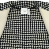 クリスチャン・ディオール Christian Dior ハウンドトゥース切替カシミヤブレンドニットジャケット 644V53A2983 ホワイト ウール レディース その他アウター