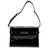 サンローラン SAINT LAURENT マンハッタン ショルダーバッグ 579271 ブラック ゴールド金具 エナメル レディース ショルダーバッグ