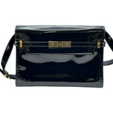 サンローラン SAINT LAURENT マンハッタン ショルダーバッグ 579271 ブラック ゴールド金具 エナメル レディース ショルダーバッグ