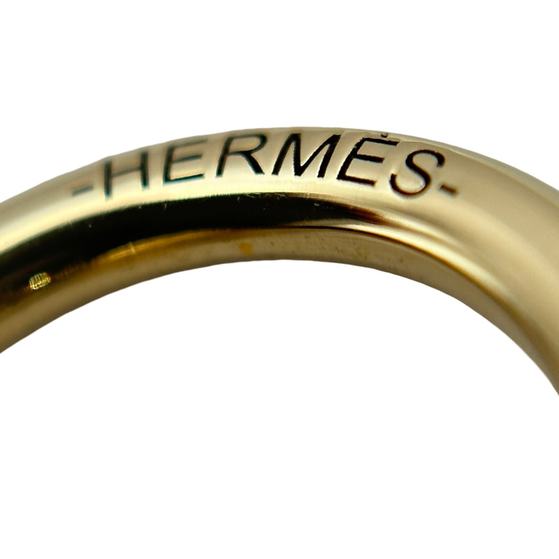 エルメス HERMES ツイリーリング モルス・ア・ジュエ ゴールド メタル