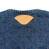 ルイ・ヴィトン LOUIS VUITTON キルティング ノーカラーデニムジャケット FVVE59 インディゴ デニム レディース デニムジャケット