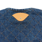 ルイ・ヴィトン LOUIS VUITTON キルティング ノーカラーデニムジャケット FVVE59 インディゴ デニム レディース デニムジャケット