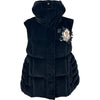 モンクレール MONCLER JANE ダウンベスト ブラック ベロア レディース ダウンベスト