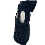 モンクレール MONCLER JANE ダウンベスト ブラック ベロア レディース ダウンベスト