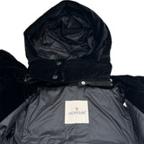 モンクレール MONCLER JANE ダウンベスト ブラック ベロア レディース ダウンベスト