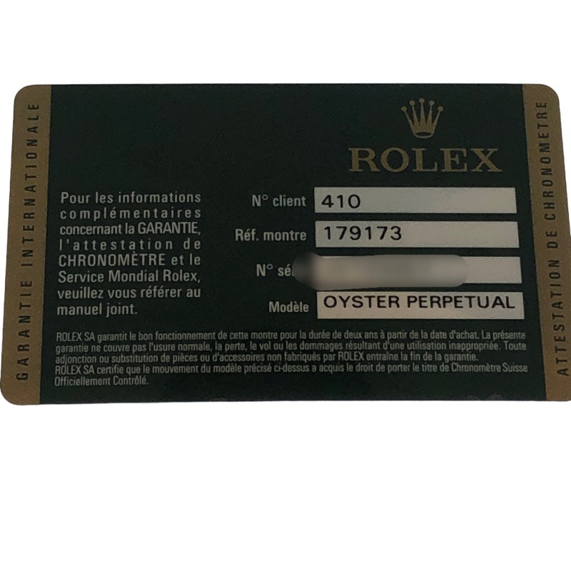 ロレックス ROLEX デイトジャスト26  10Pダイヤ 179173G ゴールドクリスタル YG/SS レディース 腕時計
