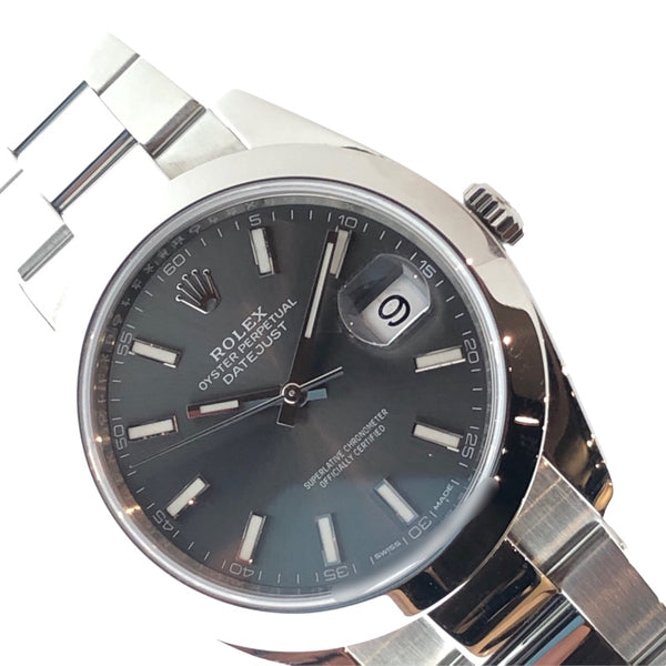 ロレックス ROLEX デイトジャスト41 スレート 126300 グレー SS メンズ 腕時計