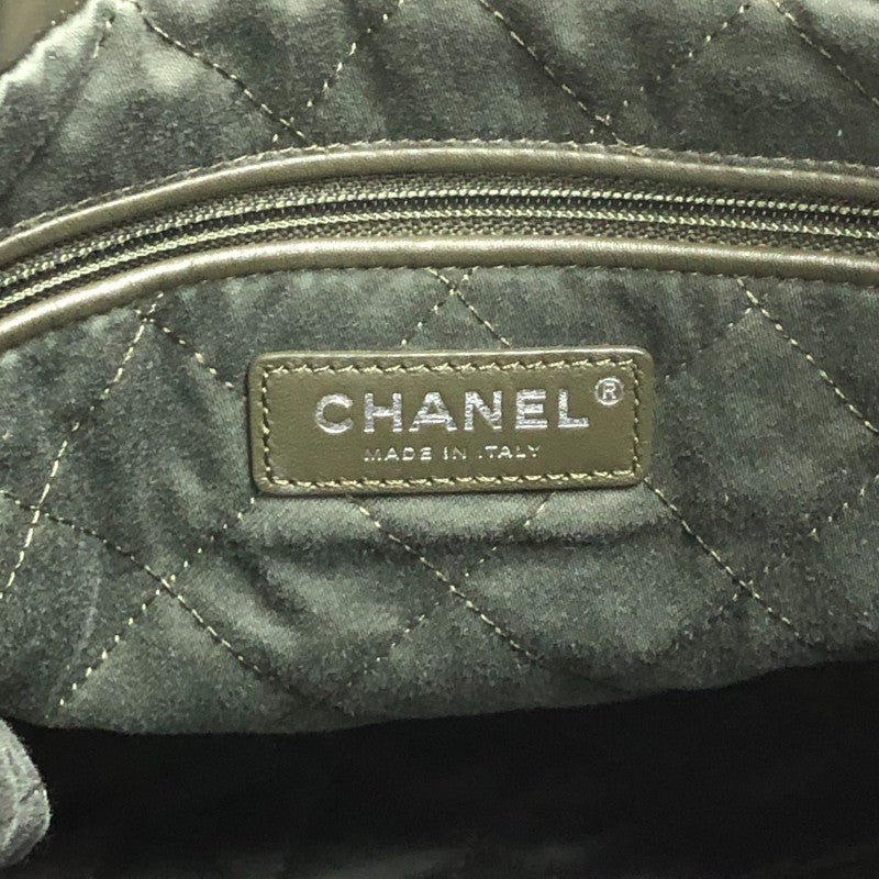 シャネル CHANEL CHANEL22 ラージ ハンドバッグ AS3262 カーキ シルバー金具 シャイニーカーフ レディース ショルダーバッグ