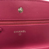 シャネル CHANEL ブリリアント チェーンウォレット A48692 20番台 ワインレッド シルバー金具 パテント レディース 長財布