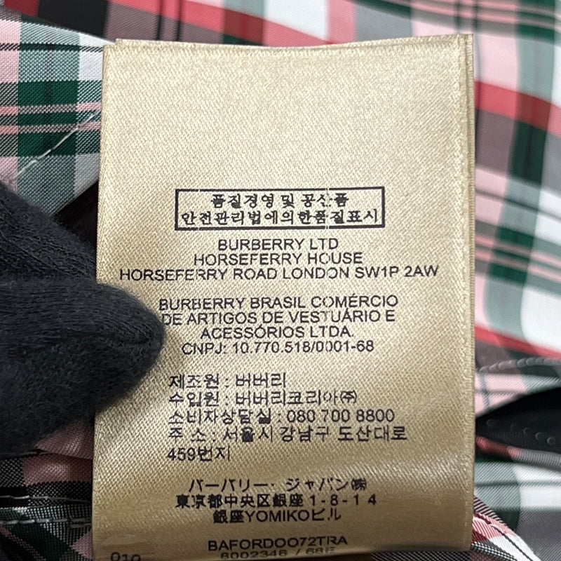 バーバリーロンドン  BURBERRY LONDON ベルテッドトレンチコート チェック 42 8002346 マルチカラー レーヨン レディース トレンチコート