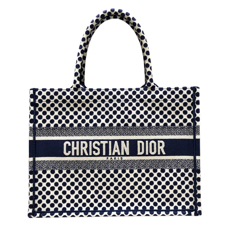 クリスチャン・ディオール Christian Dior ブックトートミディアム M1296Zbbi ブルー ホワイト キャンバス レディース トートバッグ