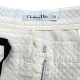 クリスチャン・ディオール Christian Dior キルティングショートパンツ 5E21410A1722 クリーム シルク レディース ショートパンツ