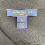 ルイ・ヴィトン LOUIS VUITTON ベルトアシンメトリーワンピース FRDS32 ブラック シルク レディース ワンピース