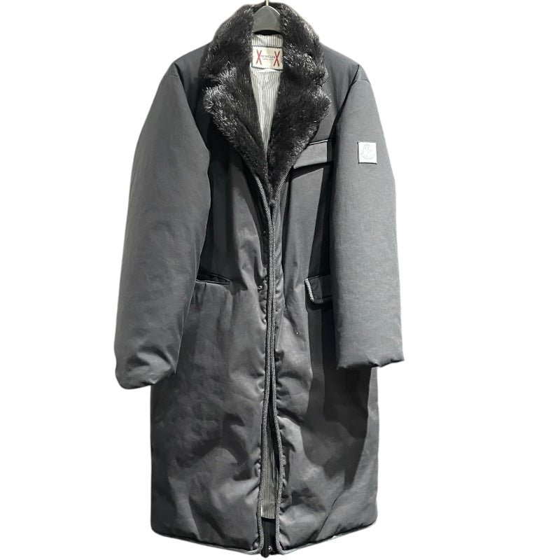 モンクレール MONCLER CHESTER ファーカラーロングダウンコート ブラック ナイロン メンズ その他アウター