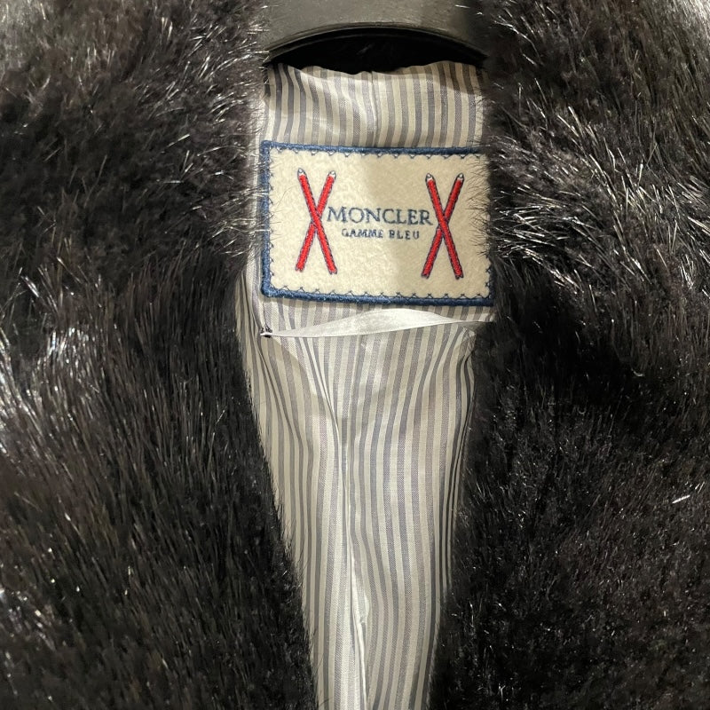 モンクレール MONCLER CHESTER ファーカラーロングダウンコート ブラック ナイロン メンズ その他アウター