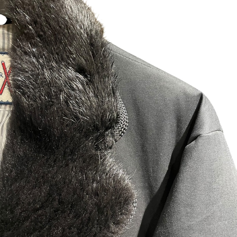 モンクレール MONCLER CHESTER ファーカラーロングダウンコート ブラック ナイロン メンズ その他アウター