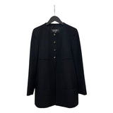 シャネル CHANEL ノーカラーウールジャケット PO5179 ブラック ウール レディース ノーカラージャケット