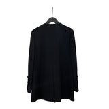 シャネル CHANEL ノーカラーウールジャケット PO5179 ブラック ウール レディース ノーカラージャケット