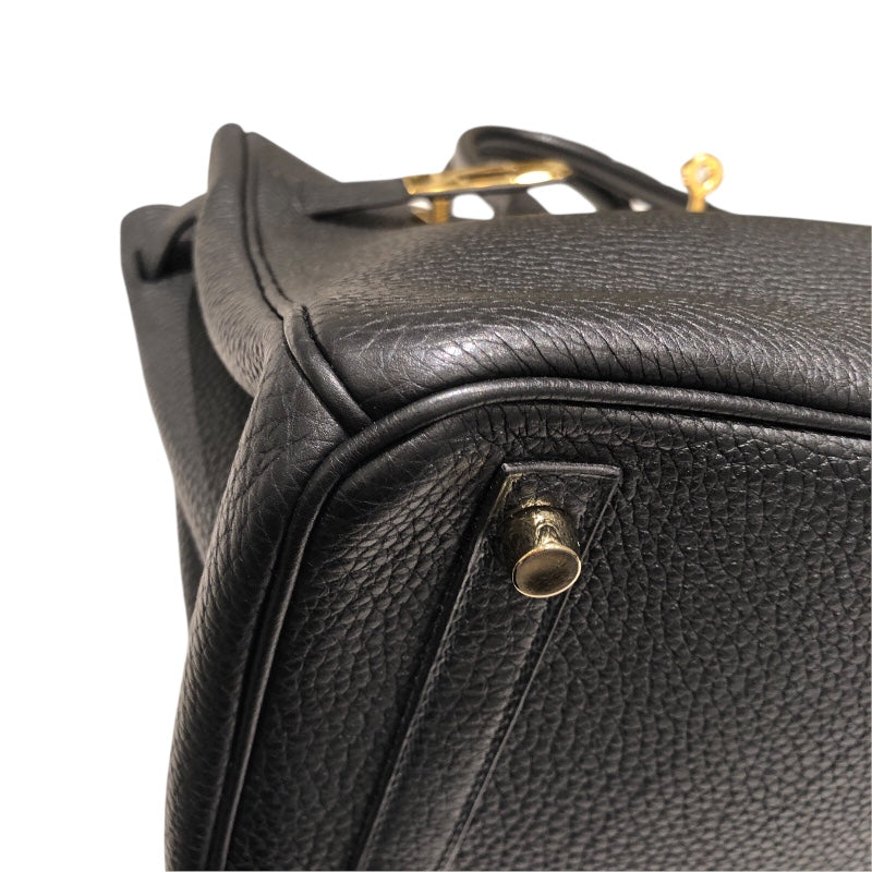 エルメス HERMES バーキン30 □M刻 ブラック　ゴールド金具 トゴ レディース ハンドバッグ