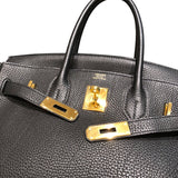 エルメス HERMES バーキン30 □M刻 ブラック　ゴールド金具 トゴ レディース ハンドバッグ