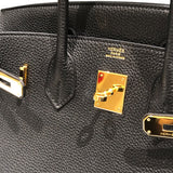 エルメス HERMES バーキン30 □M刻 ブラック　ゴールド金具 トゴ レディース ハンドバッグ