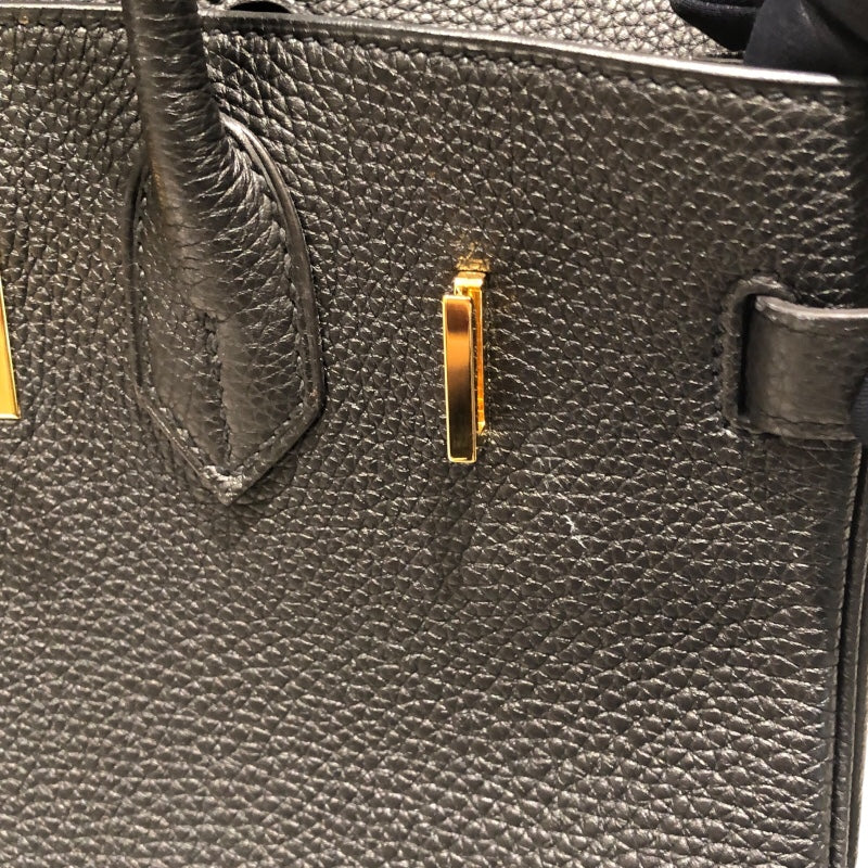 エルメス HERMES バーキン30 □M刻 ブラック　ゴールド金具 トゴ レディース ハンドバッグ