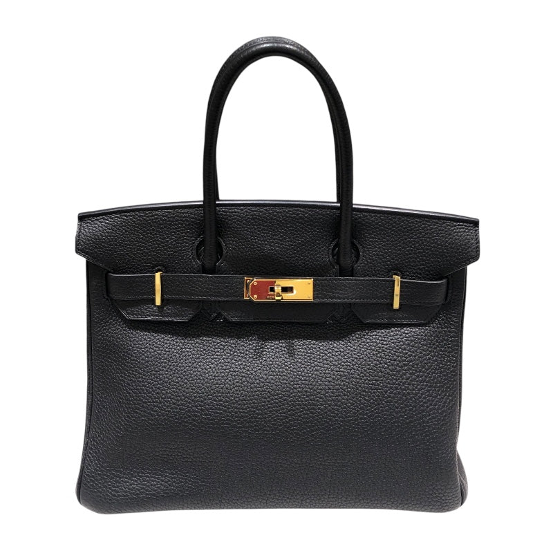 エルメス HERMES バーキン30 □M刻 ブラック　ゴールド金具 トゴ レディース ハンドバッグ