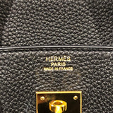 エルメス HERMES バーキン30 □M刻 ブラック　ゴールド金具 トゴ レディース ハンドバッグ