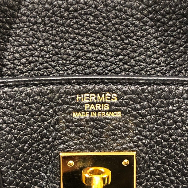 エルメス HERMES バーキン30 □M刻 ブラック　ゴールド金具 トゴ レディース ハンドバッグ