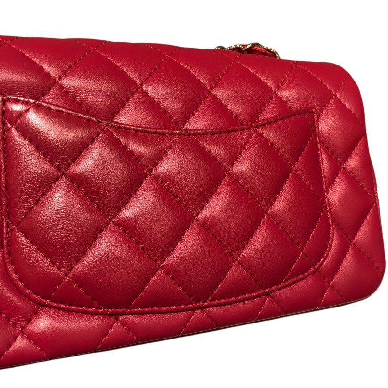 シャネル CHANEL ミニマトラッセ20 A69900 ピンク　ゴールド金具 ラム レディース ショルダーバッグ