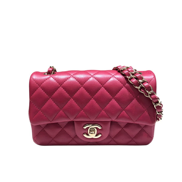シャネル CHANEL ミニマトラッセ20 A69900 ピンク　ゴールド金具 ラム レディース ショルダーバッグ