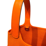エルメス HERMES ピコタンロックPM　カーゴ B刻 オレンジ スイフト/トワルエラン レディース ハンドバッグ