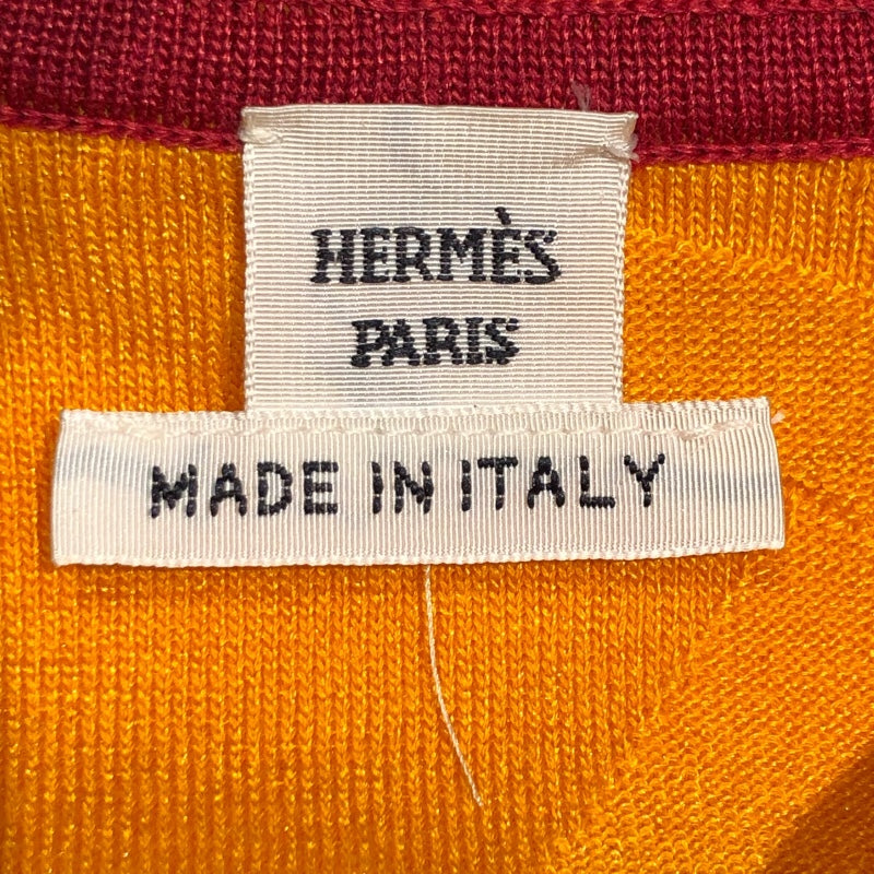 エルメス HERMES ツイルレーヌニットセーター オレンジ シルク シルク レディース ニット