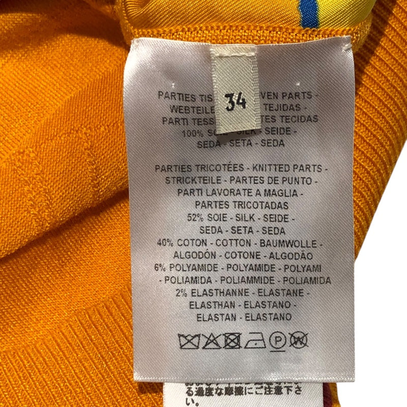 エルメス HERMES ツイルレーヌニットセーター オレンジ シルク シルク レディース ニット