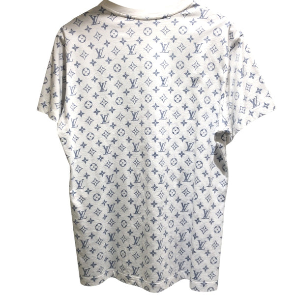 ルイ・ヴィトン LOUIS VUITTON モノグラム総柄プリントTシャツ FJTS01 ホワイト・シルバー金具 コットン コットン メンズ 半袖Ｔシャツ